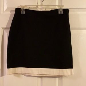 INC Black skirt with white trim on the bottom